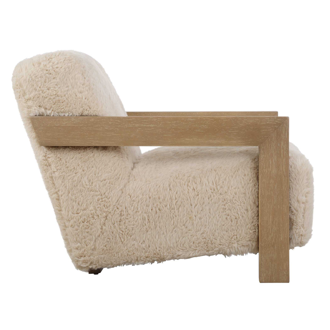 American Home Furniture Uttermost Jackson Sheepskin Accent Chair