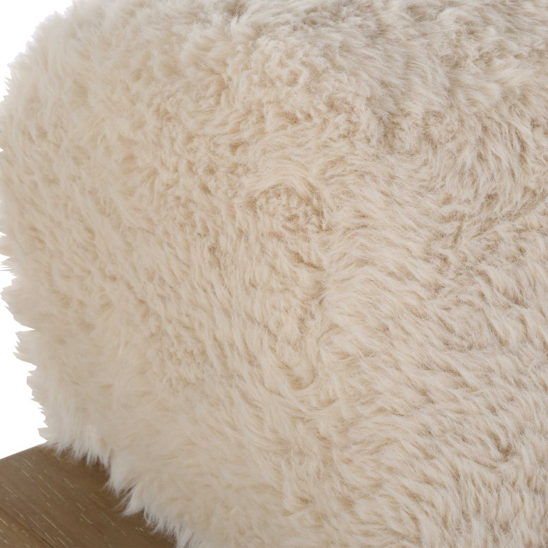 American Home Furniture Uttermost Jackson Sheepskin Accent Chair