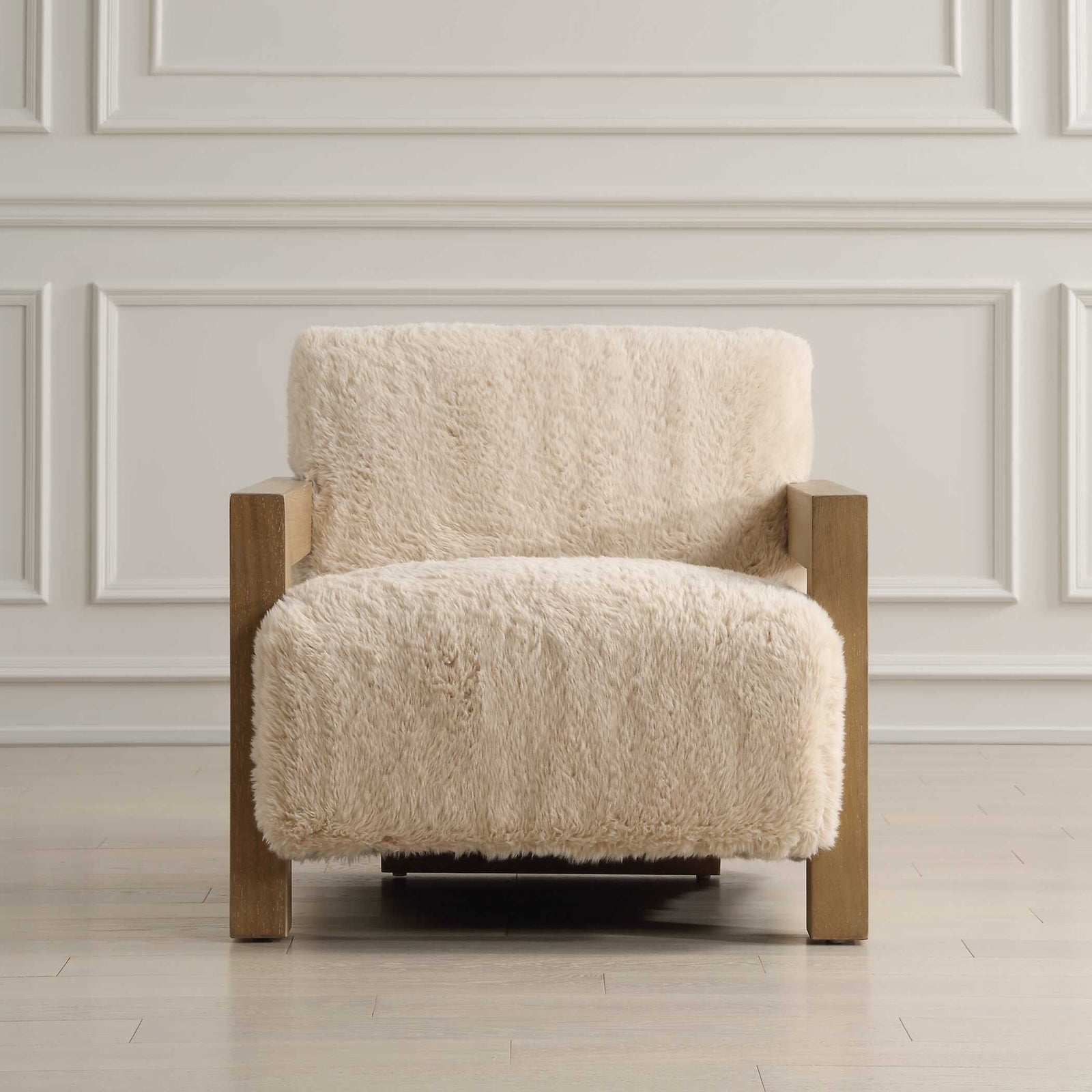 American Home Furniture Uttermost Jackson Sheepskin Accent Chair