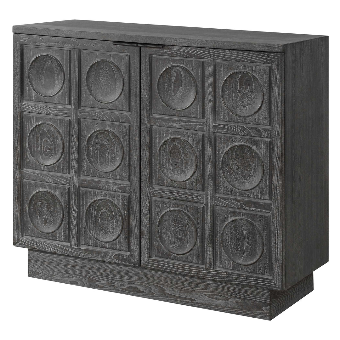 American Home Furniture Uttermost Shelby 2 Door Ebony Stained Cabinet