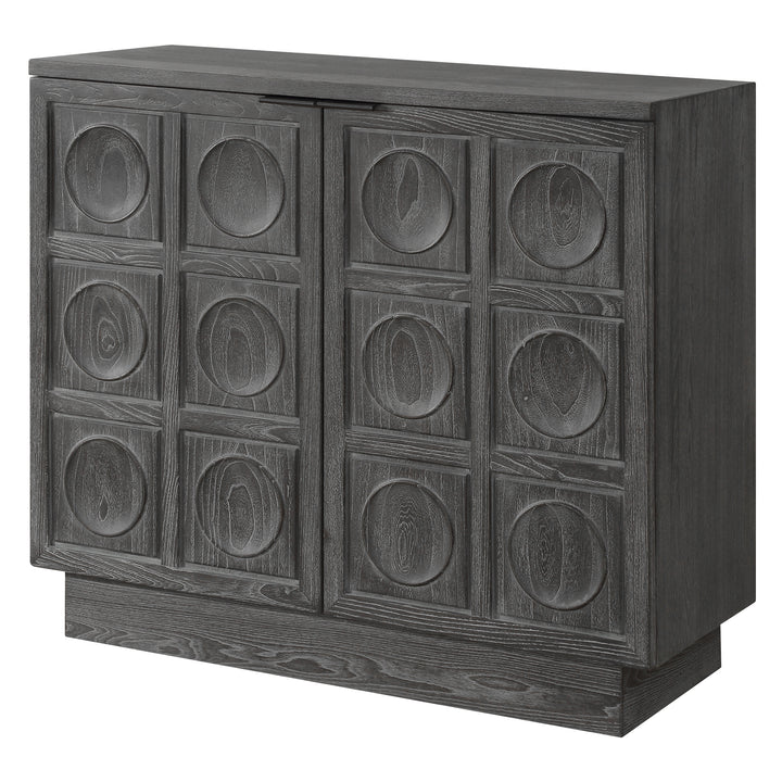 American Home Furniture | Uttermost - Shelby 2 Door Ebony Stained Cabinet