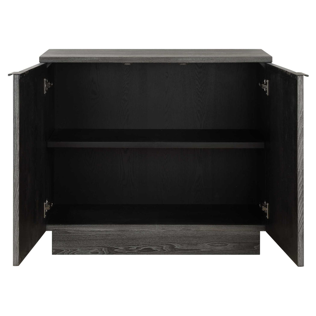 American Home Furniture Uttermost Shelby 2 Door Ebony Stained Cabinet