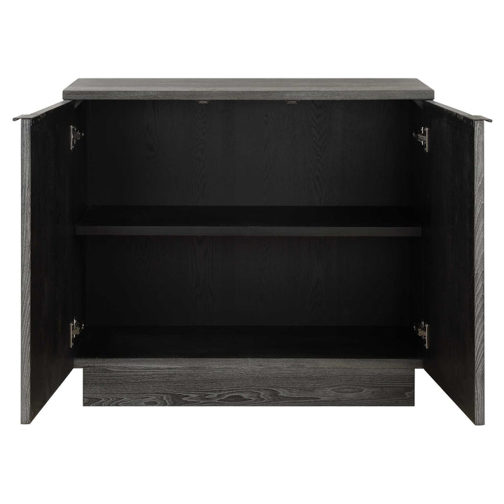 American Home Furniture Uttermost Shelby 2 Door Ebony Stained Cabinet