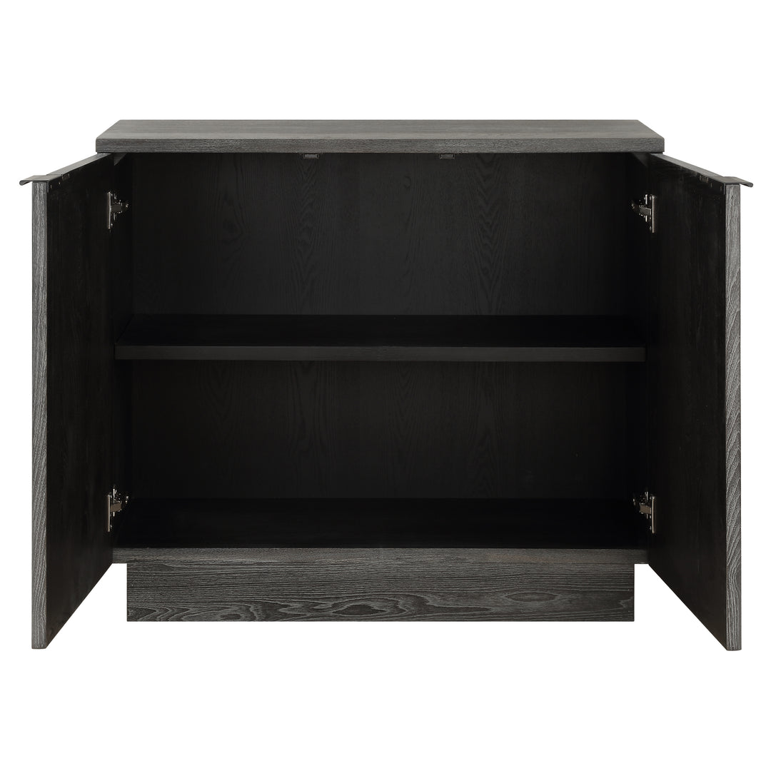 American Home Furniture | Uttermost - Shelby 2 Door Ebony Stained Cabinet