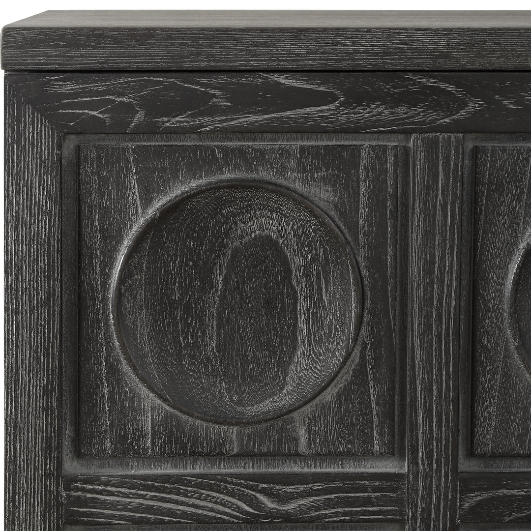 American Home Furniture | Uttermost - Shelby 2 Door Ebony Stained Cabinet