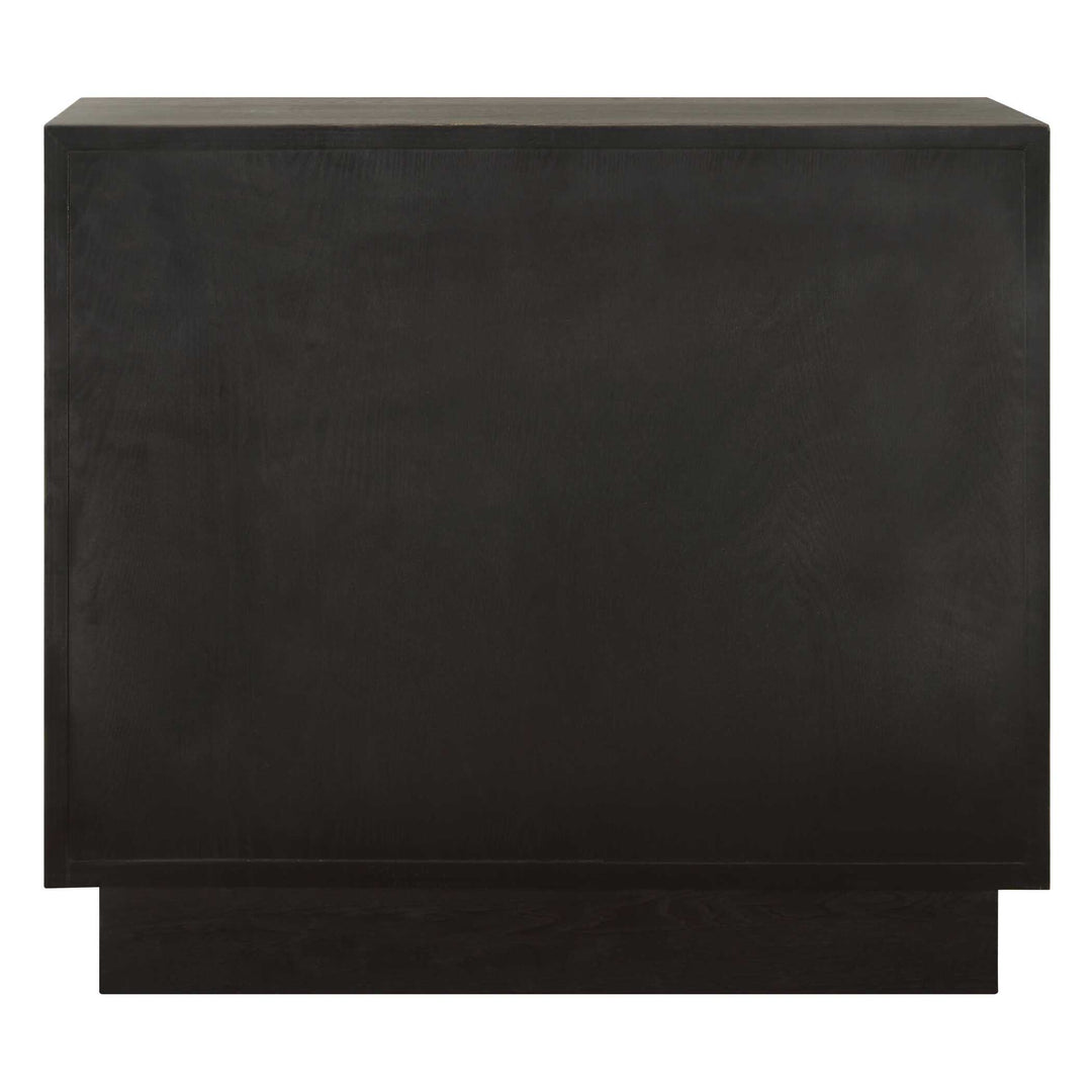 American Home Furniture Uttermost Shelby 2 Door Ebony Stained Cabinet