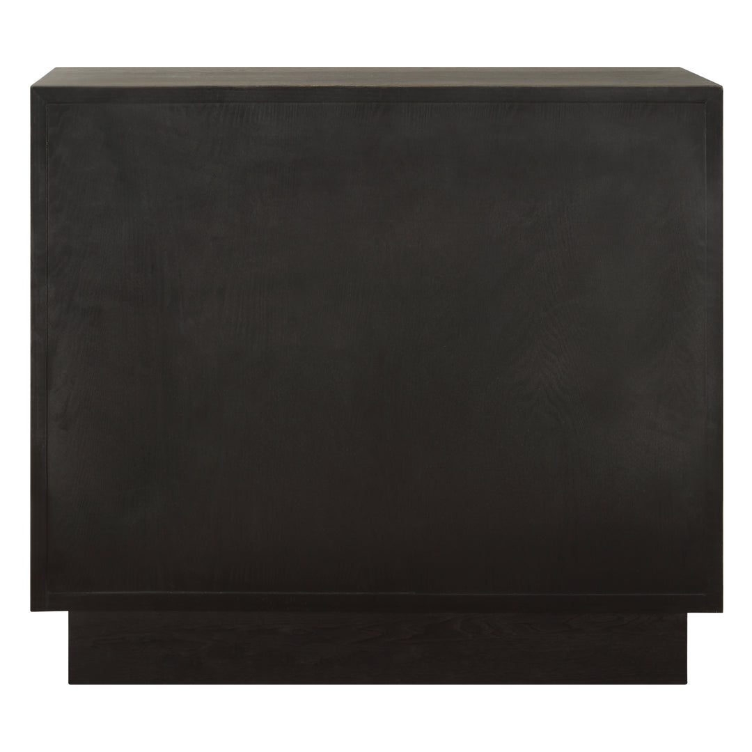 American Home Furniture Uttermost Shelby 2 Door Ebony Stained Cabinet