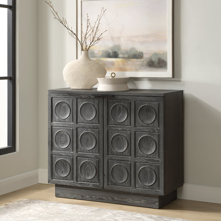 American Home Furniture | Uttermost - Shelby 2 Door Ebony Stained Cabinet