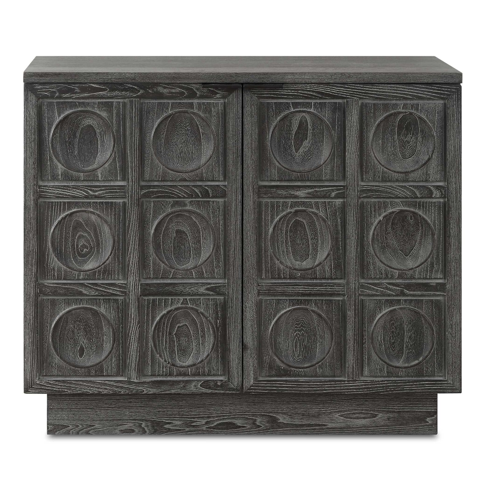 American Home Furniture Uttermost Shelby 2 Door Ebony Stained Cabinet