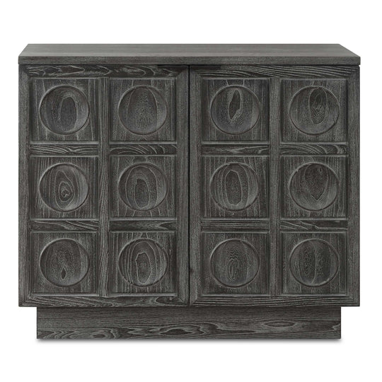 American Home Furniture Uttermost Shelby 2 Door Ebony Stained Cabinet