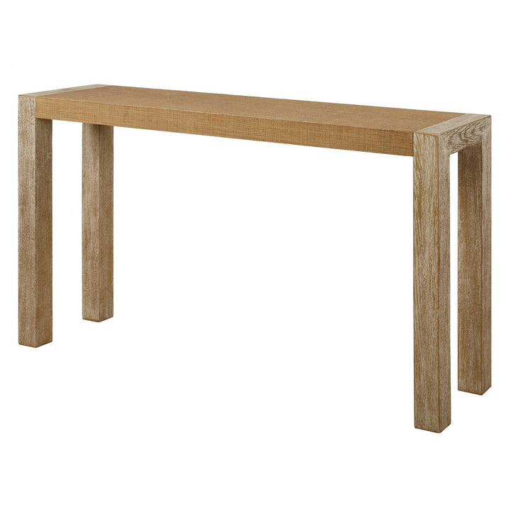 American Home Furniture Uttermost Bentley Grasscloth Console Table