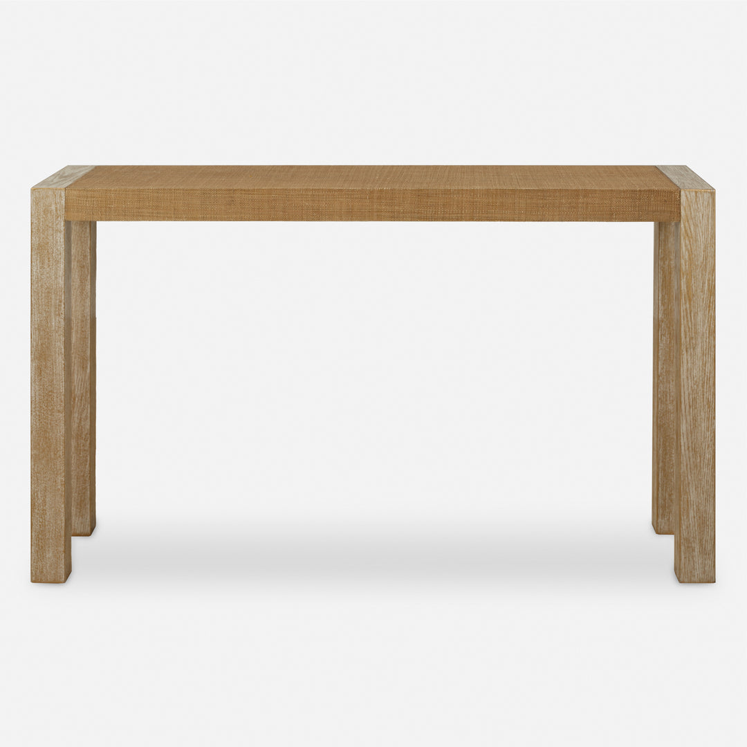 American Home Furniture | Uttermost - Bentley Grasscloth Console Table