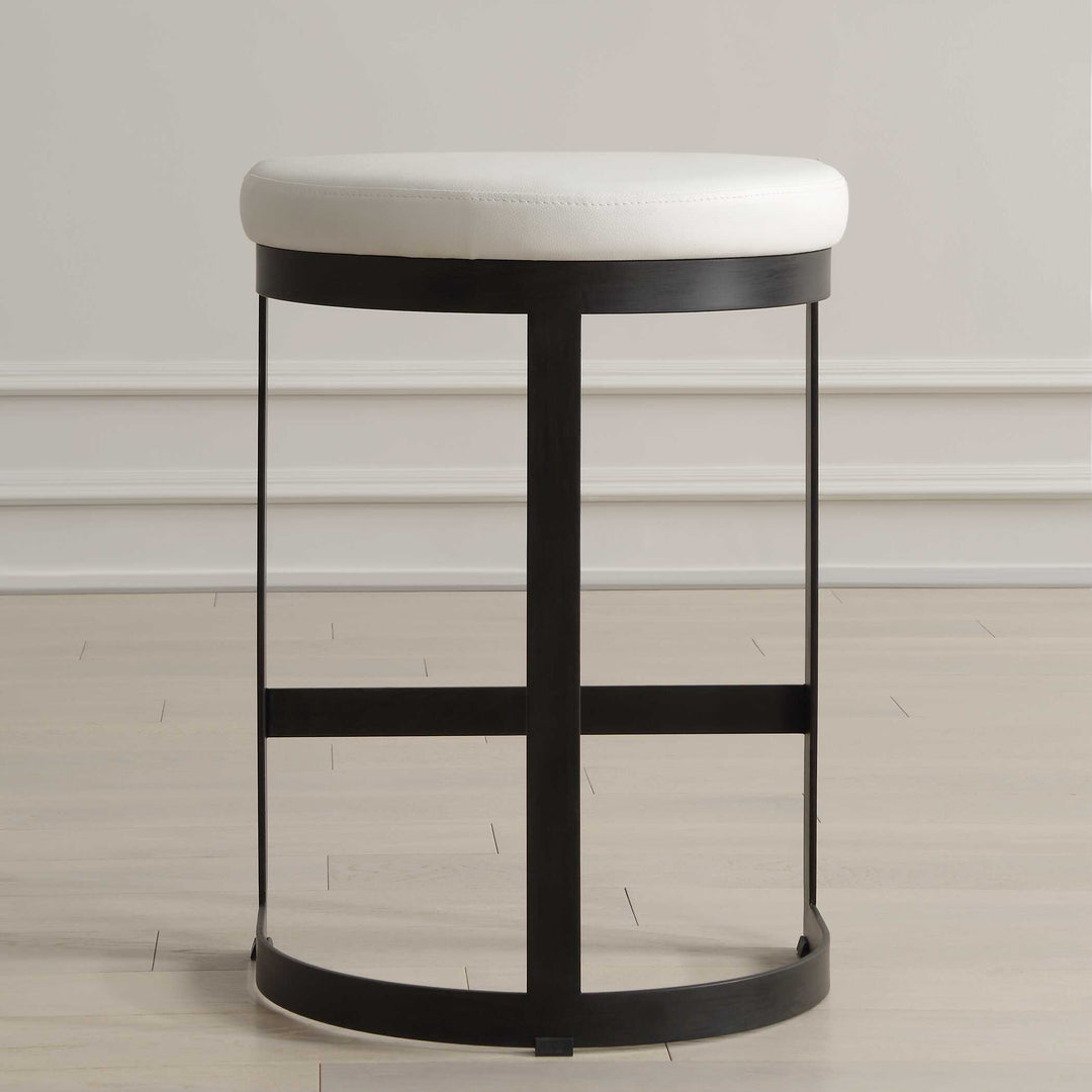American Home Furniture Uttermost Ivanna White Counter Stool