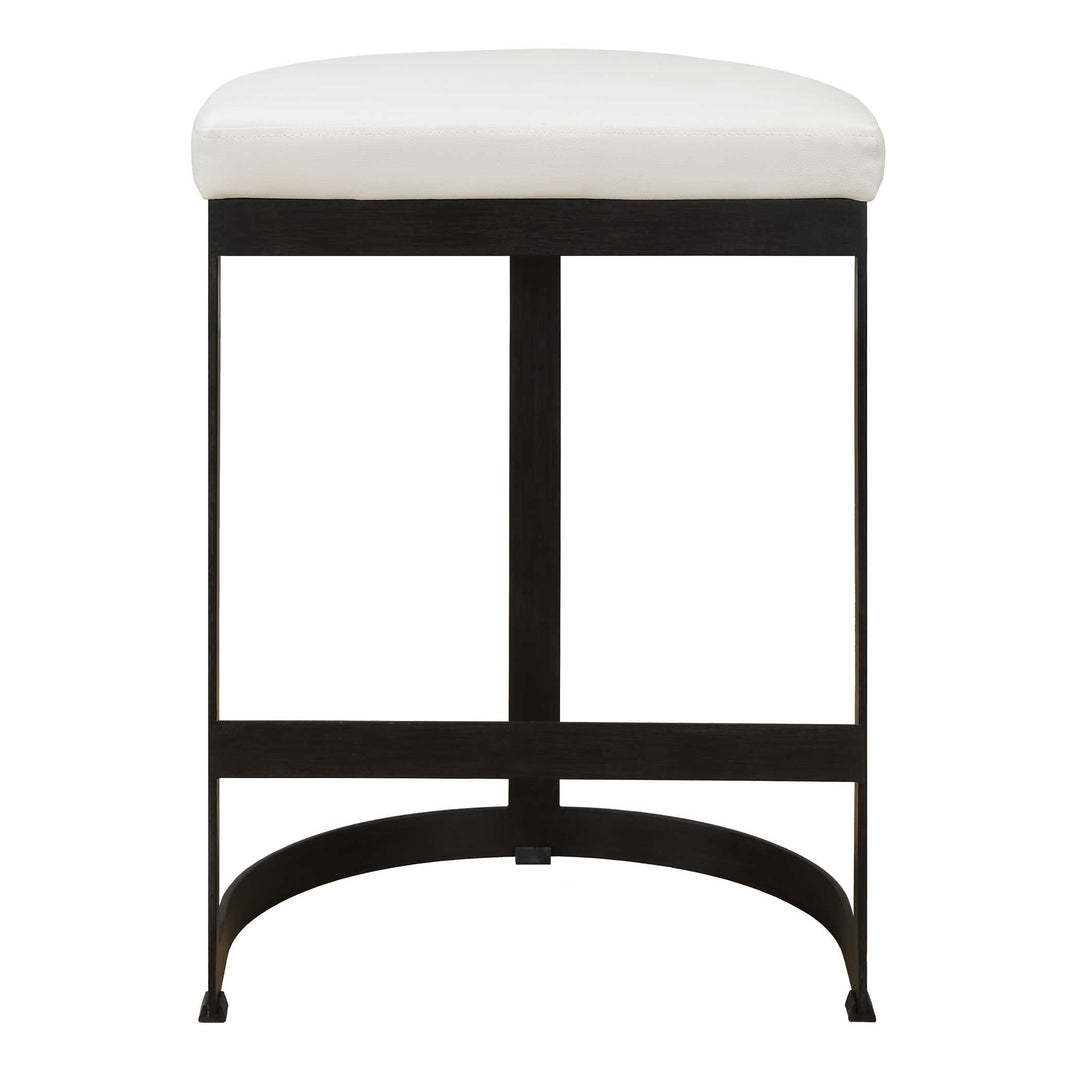 American Home Furniture Uttermost Ivanna White Counter Stool