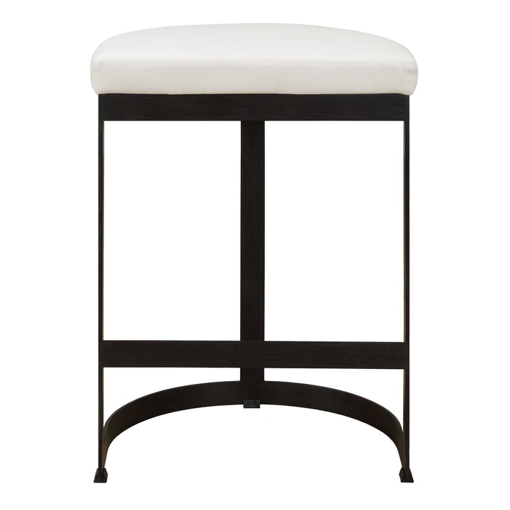 American Home Furniture Uttermost Ivanna White Counter Stool