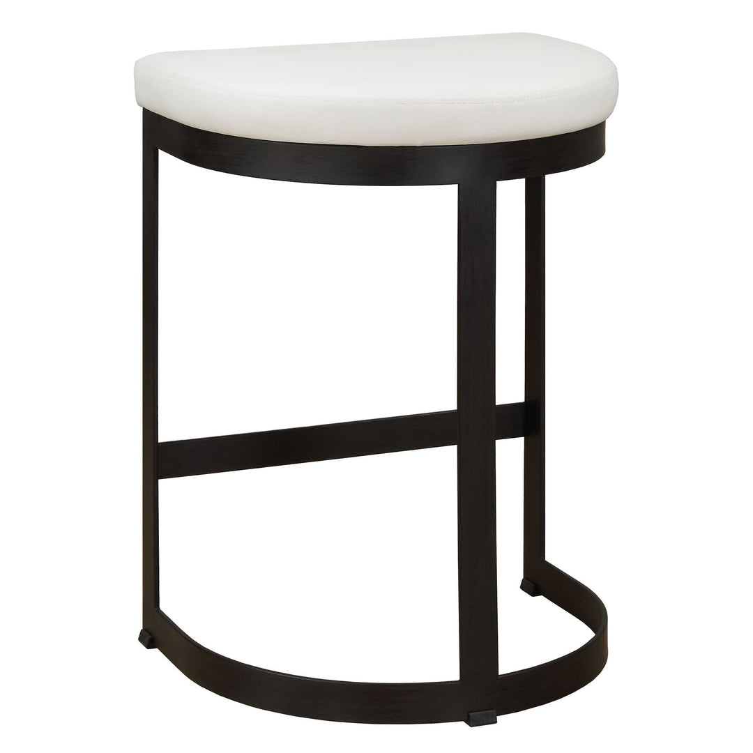 American Home Furniture Uttermost Ivanna White Counter Stool