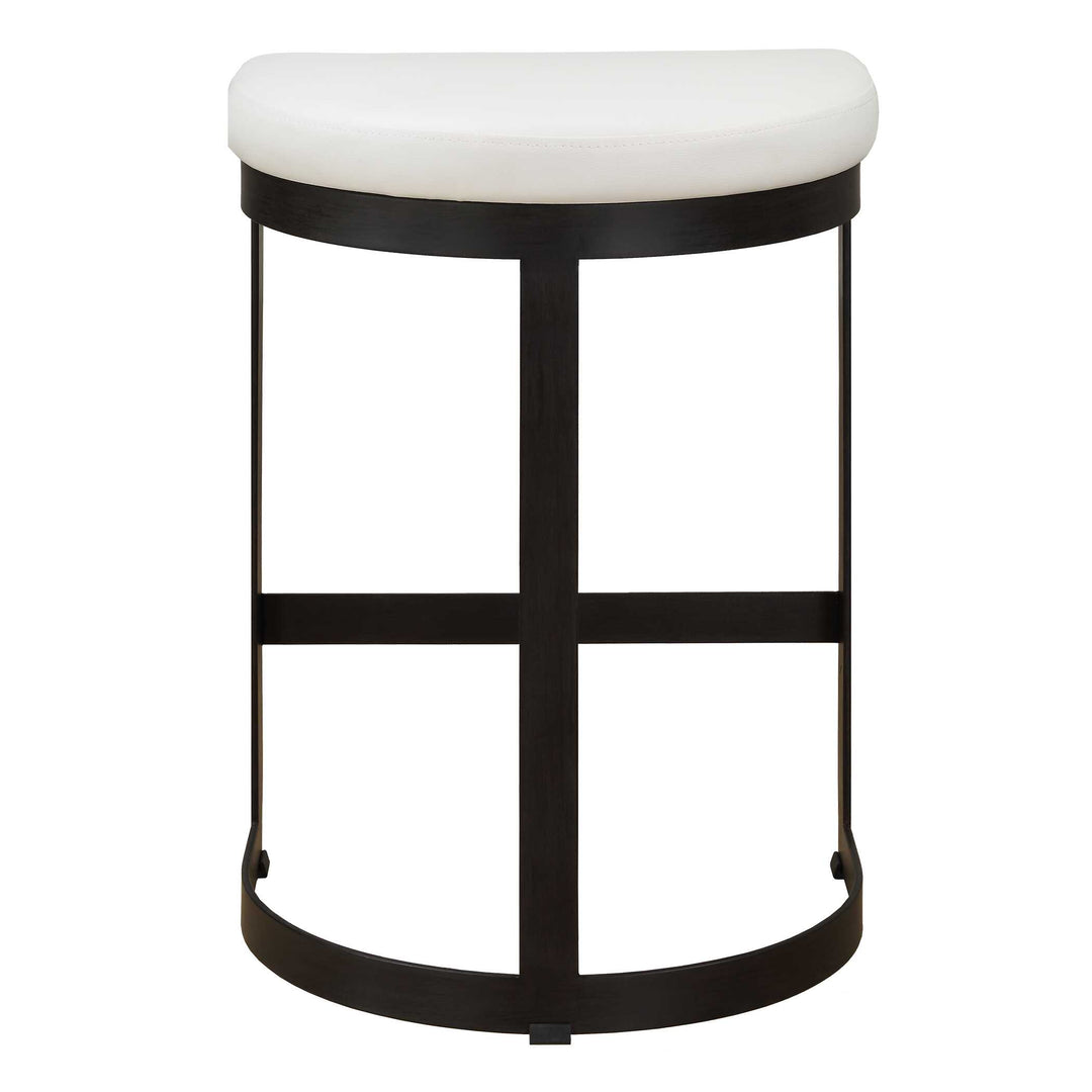 American Home Furniture Uttermost Ivanna White Counter Stool