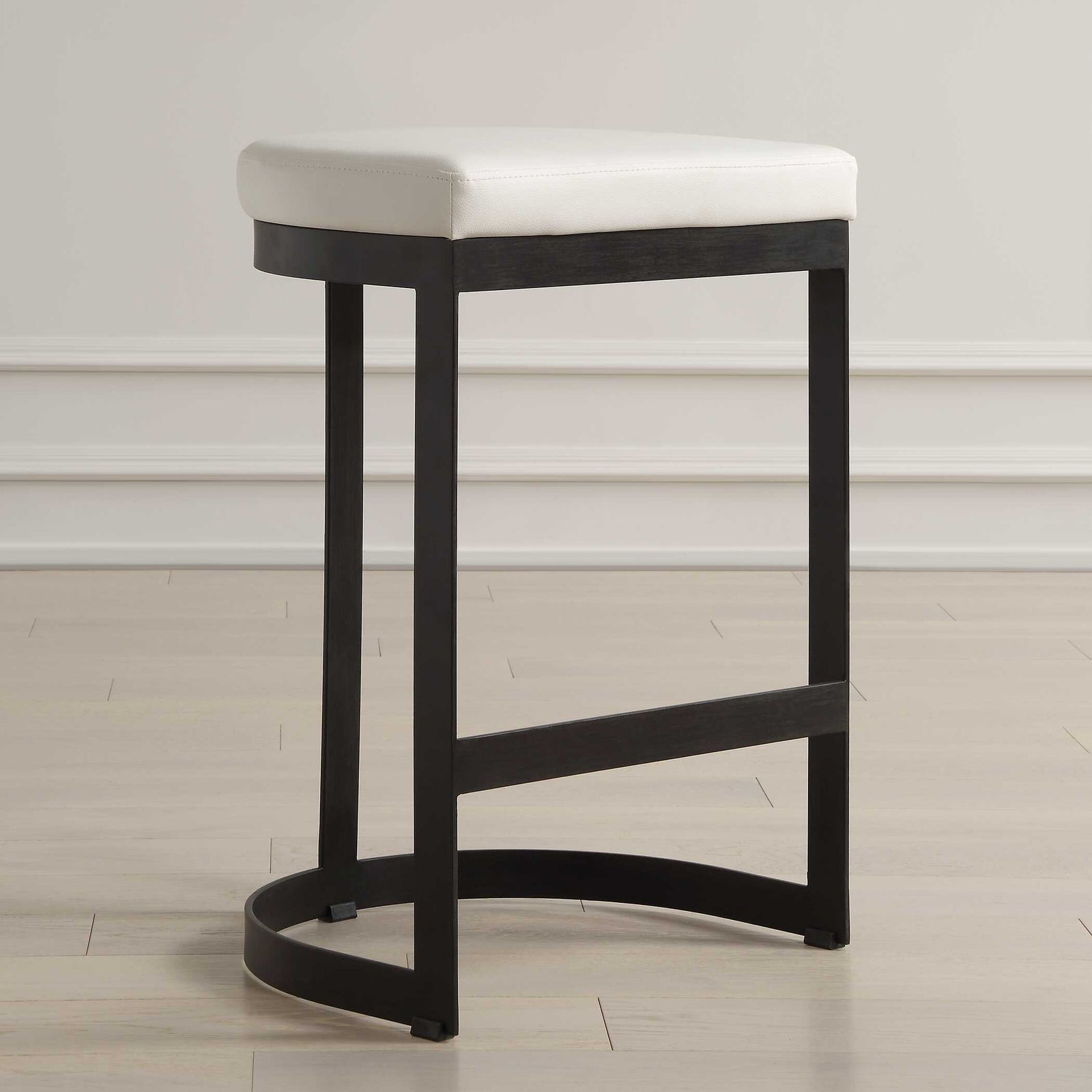American Home Furniture Uttermost Ivanna White Counter Stool