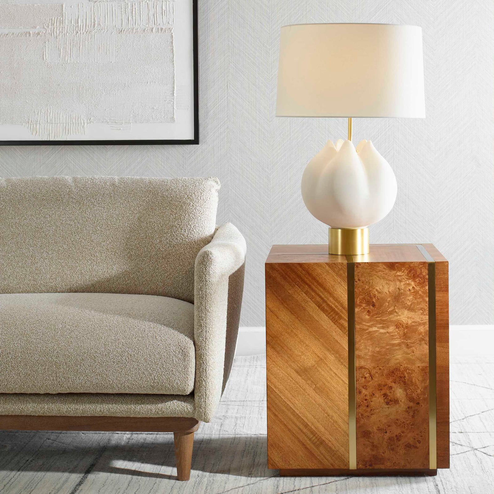 American Home Furniture Uttermost Seven Wonders Wooden Side Table