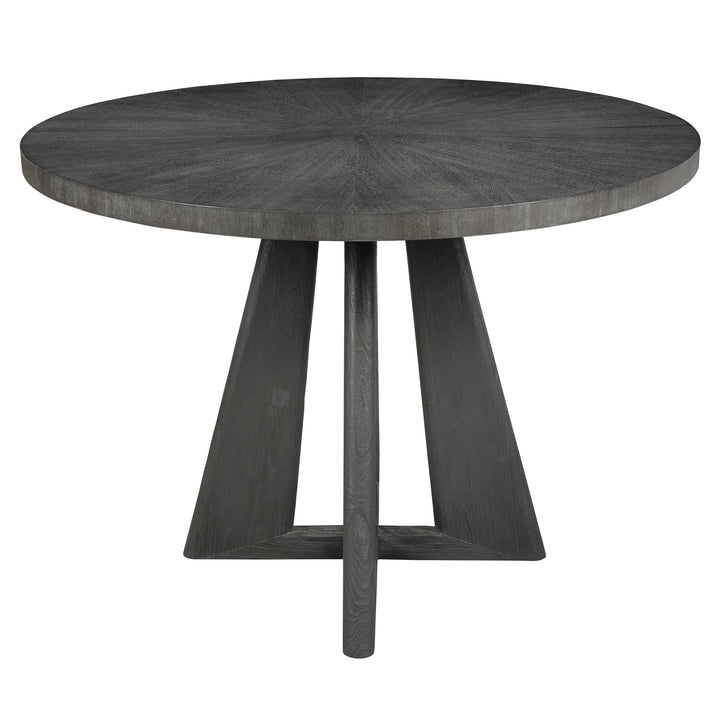 American Home Furniture | Uttermost - Pulsar Round Gray Walnut Dining Table