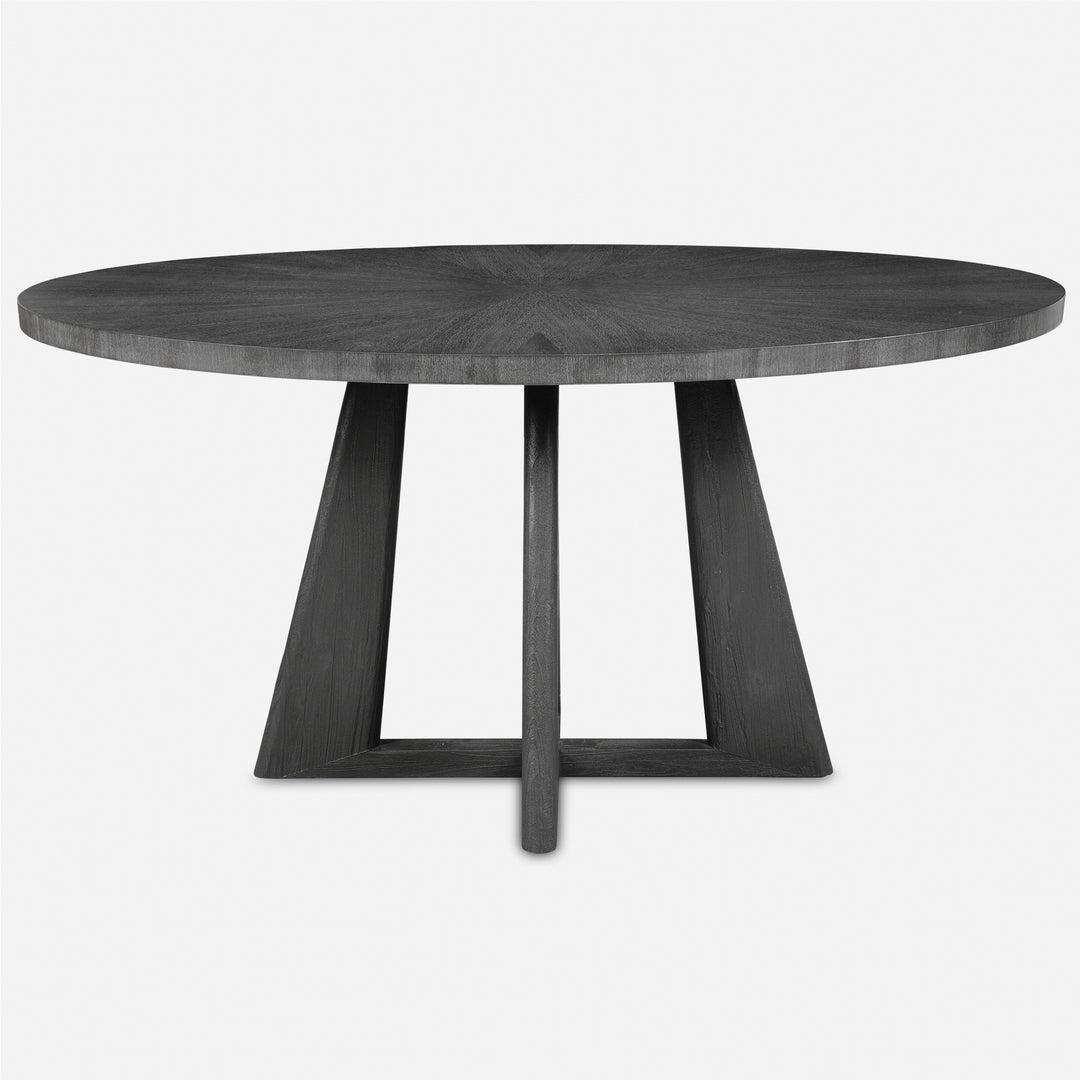 American Home Furniture | Uttermost - Pulsar Round Gray Walnut Dining Table