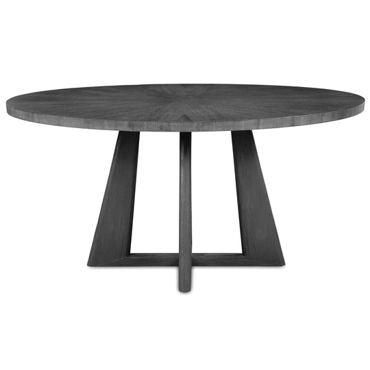 American Home Furniture Uttermost Pulsar Round Gray Walnut Dining Table