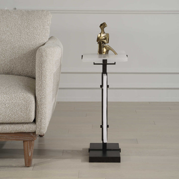 American Home Furniture Uttermost Elements Bubble Glass Accent Table