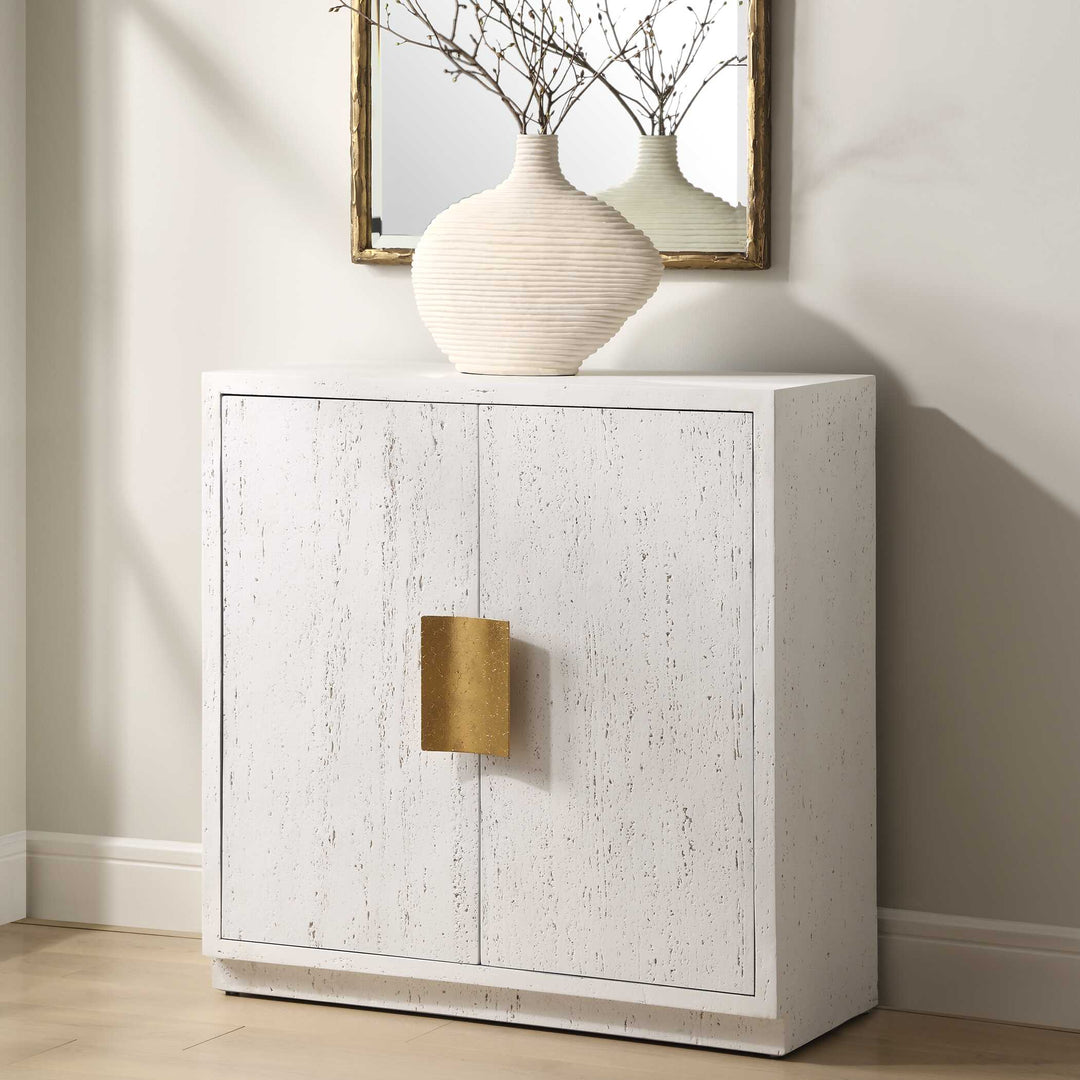 American Home Furniture Uttermost Emma 2 Door White Cabinet