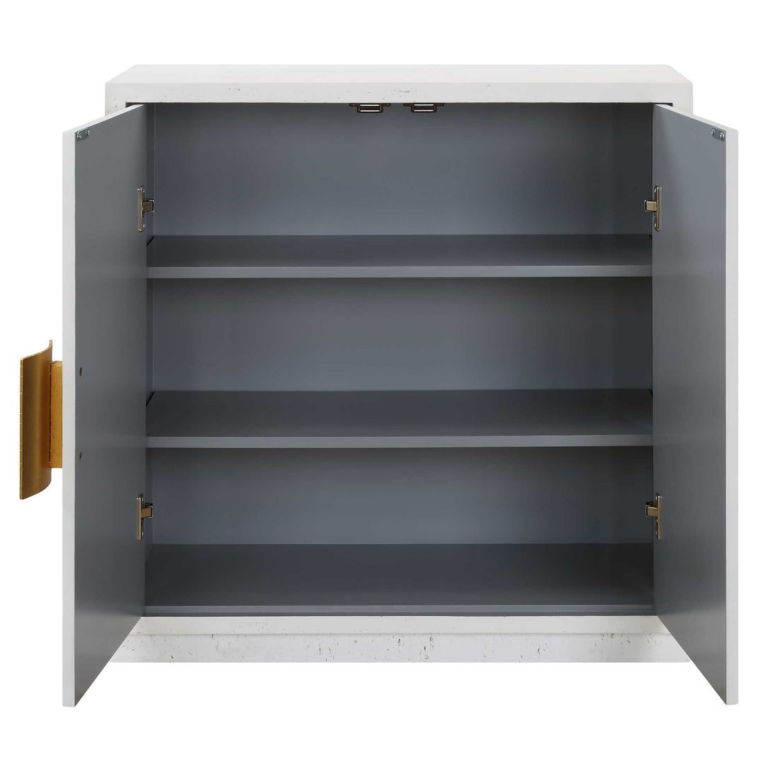 American Home Furniture Uttermost Emma 2 Door White Cabinet