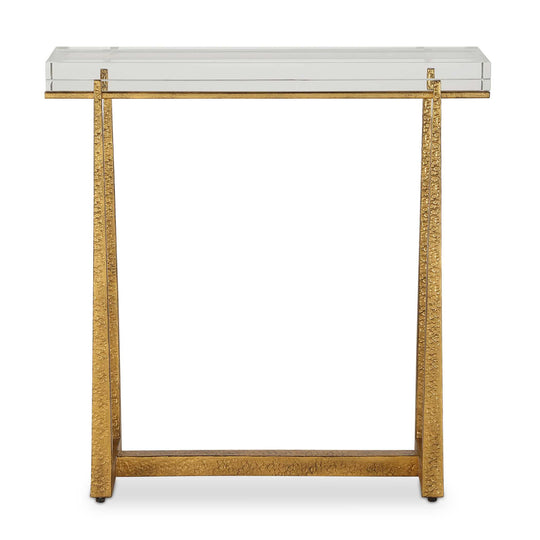 American Home Furniture Uttermost Midas Thick Crystal Accent Table