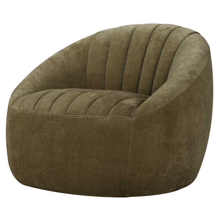 American Home Furniture Uttermost Narrows Moss Green Swivel Chair