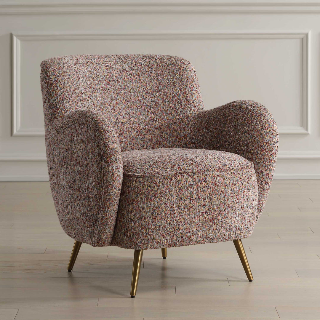 American Home Furniture Uttermost Gemstone Confetti Toned Accent Chair