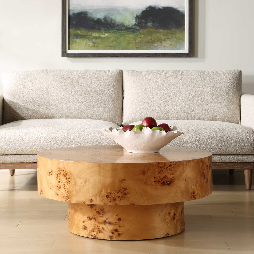 American Home Furniture Uttermost Knots Poplar Round Coffee Table