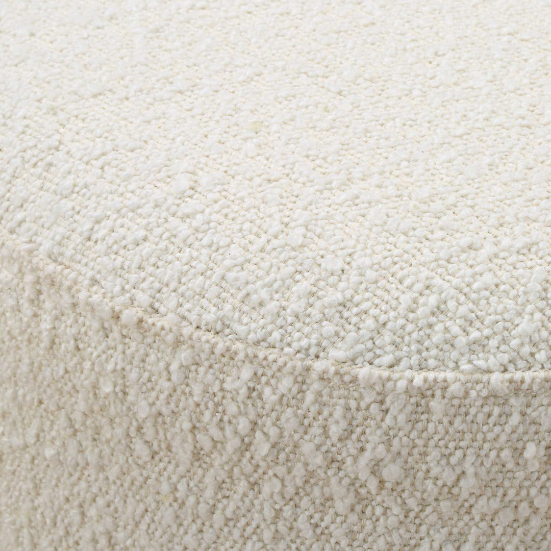 American Home Furniture Uttermost Swirls Poplar Ivory Ottoman