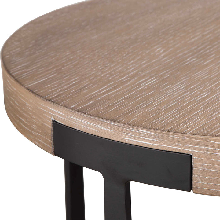 American Home Furniture Uttermost Palisade Natural Round Side Table