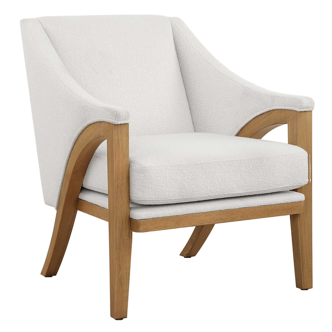 Evolve White Fabric Accent Chair - AmericanHomeFurniture