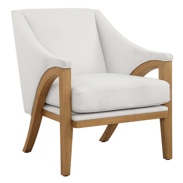 American Home Furniture Uttermost Evolve White Fabric Accent Chair