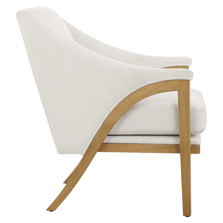 American Home Furniture Uttermost Evolve White Fabric Accent Chair