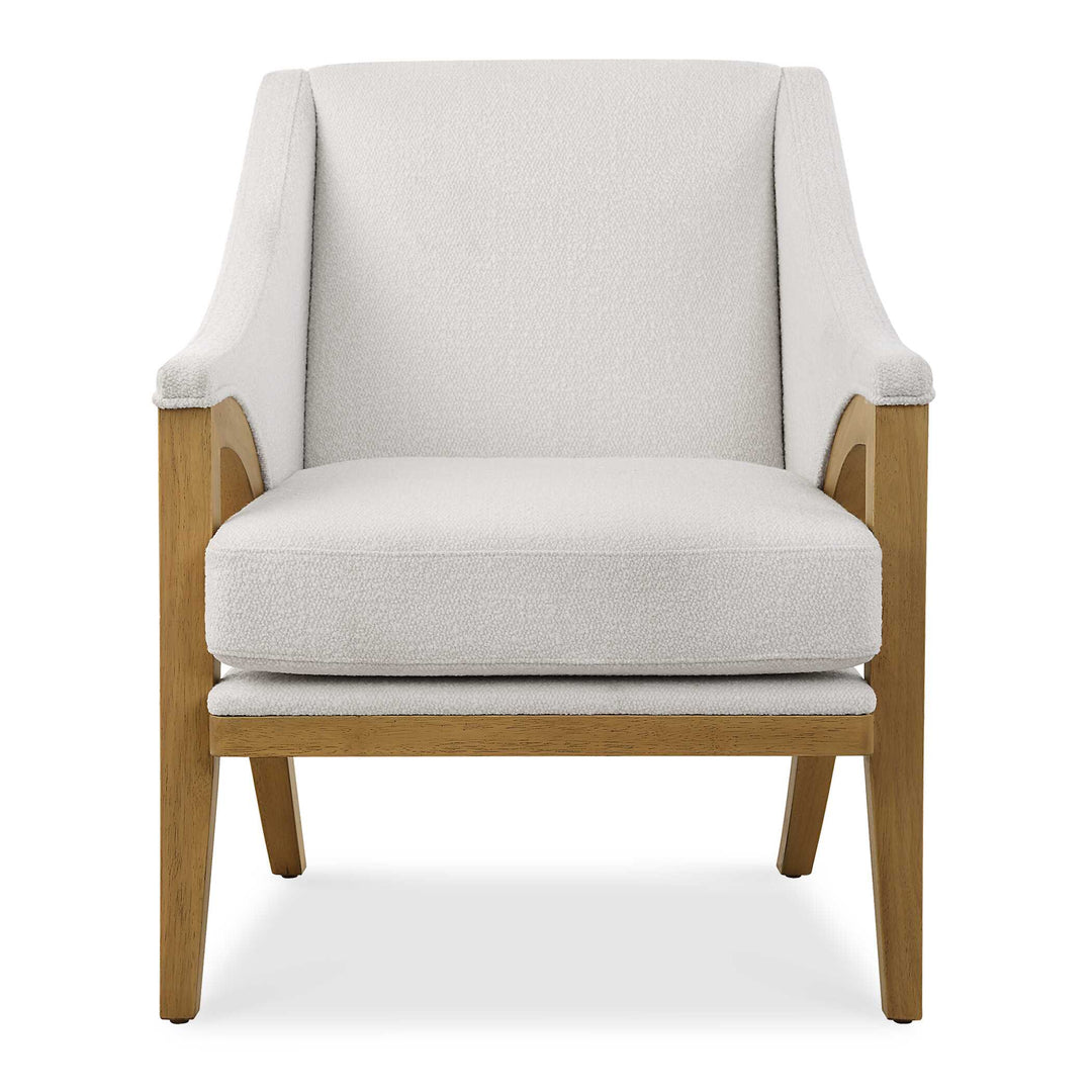 American Home Furniture Uttermost Evolve White Fabric Accent Chair