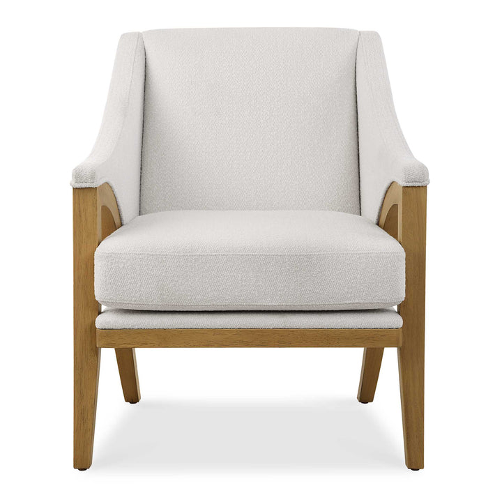 American Home Furniture Uttermost Evolve White Fabric Accent Chair