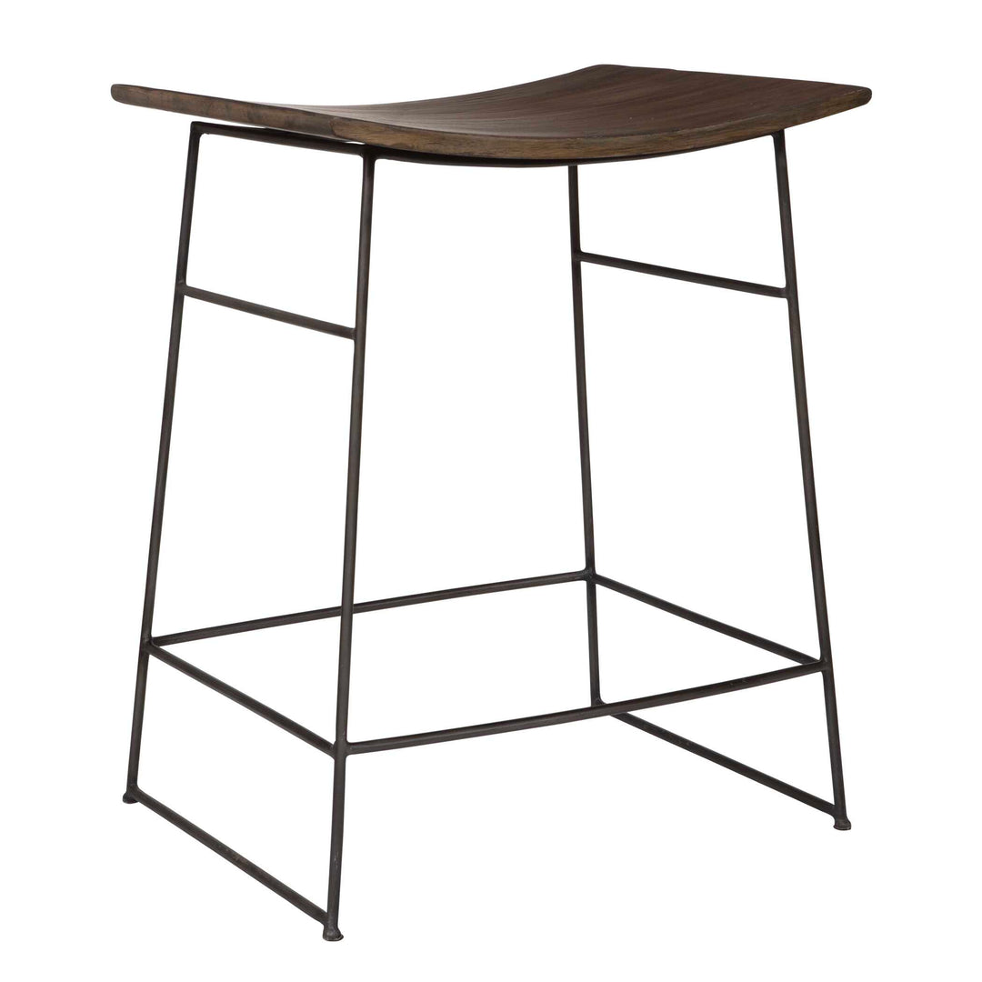 American Home Furniture Uttermost Thura Walnut Counter Stool