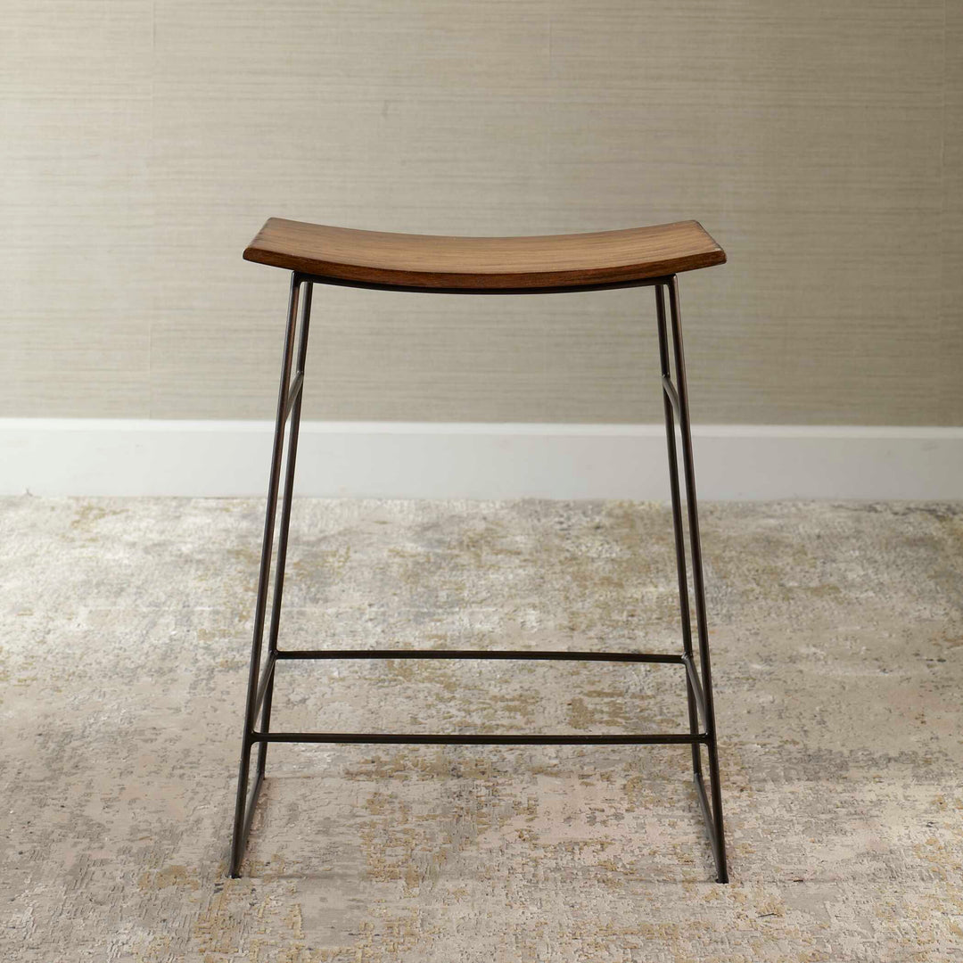 American Home Furniture Uttermost Thura Walnut Counter Stool