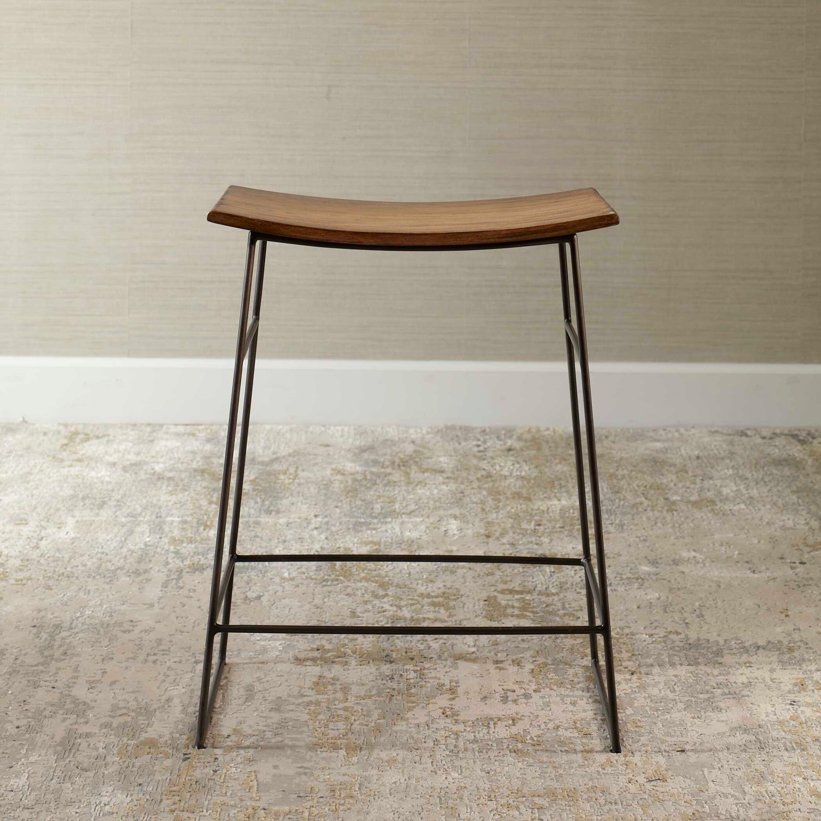 American Home Furniture Uttermost Thura Walnut Counter Stool