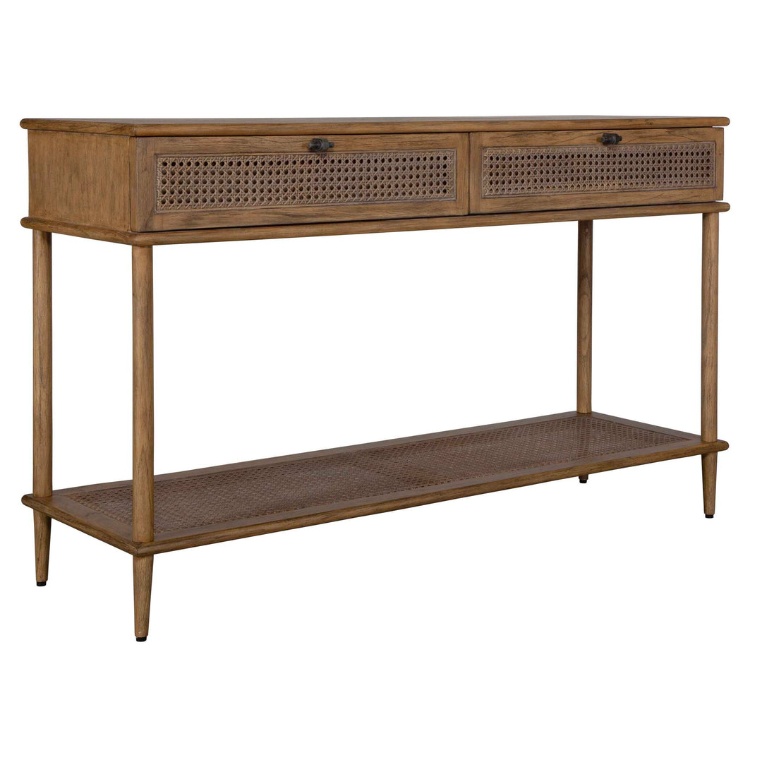 American Home Furniture Uttermost Coast Rattan Console Table