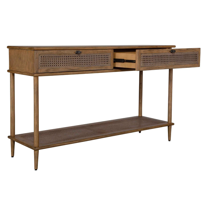 American Home Furniture Uttermost Coast Rattan Console Table
