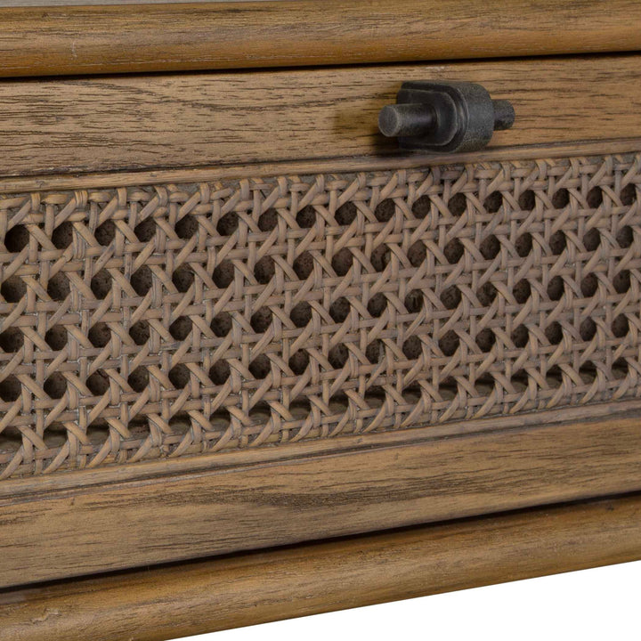 American Home Furniture Uttermost Coast Rattan Console Table