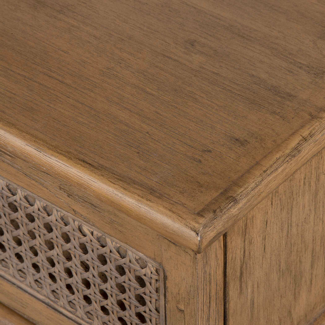American Home Furniture Uttermost Coast Rattan Console Table