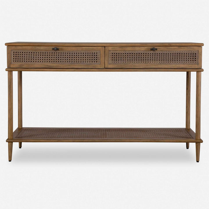 American Home Furniture Uttermost Coast Rattan Console Table