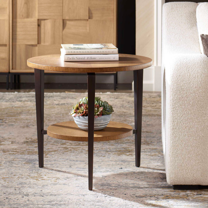 American Home Furniture Uttermost Loddon Oak Side Table