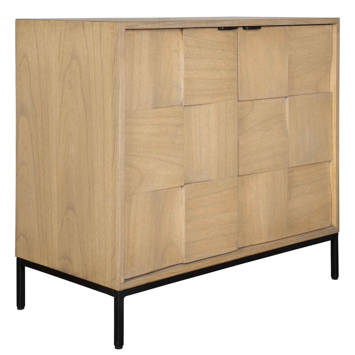 American Home Furniture Uttermost Lorenzo Geometric 2 Door Cabinet